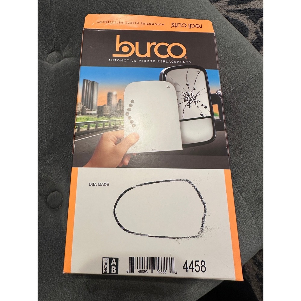 Burco 4458 Automotive Mirror Replacement Glass Real Cuts USA Made
